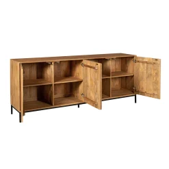 Buffet bois 4 portes rainurées CORTINA