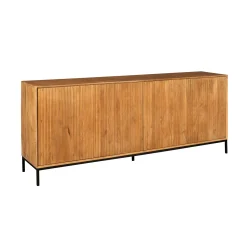 Buffet bois 4 portes rainurées CORTINA