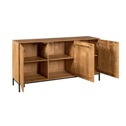 Buffet bois 3 portes rainurées CORTINA