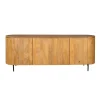 Buffet bois rainuré ovale 4 portes CALERO
