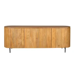 Buffet bois rainuré ovale 4 portes CALERO