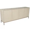 Buffet bois sable 4 portes rainurées 210 cm CORTINA