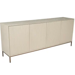 Buffet bois sable 4 portes rainurées 210 cm CORTINA