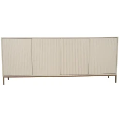 Buffet bois sable 4 portes rainurées 210 cm CORTINA