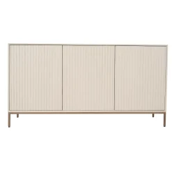 Buffet bois sable 3 portes rainurées 165 cm CORTINA
