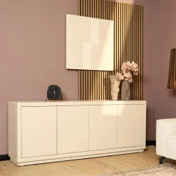 Buffet bois sable 4 portes style minimaliste MONTARO