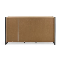 Buffet campagne 3 portes 3 tiroirs effet chêne 160 cm ALVA