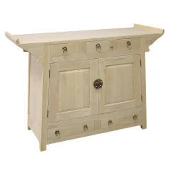 Buffet Chinois Hévéa 2 portes, 5 tiroirs 125x45x90cm MAORI