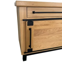Buffet chêne clair à portes coulissantes 225 cm ALPINE