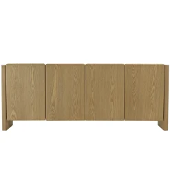 Buffet 190cm couleur naturelle 4 portes design arrondi VELAR