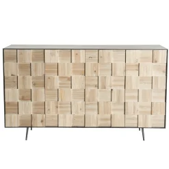Buffet contemporain bois de sapin damier CARPATES