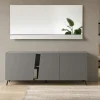 Buffet contemporain gris à découpe diagonale 180 cm LORA