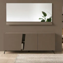 Buffet contemporain marron à découpe diagonale 180 cm LORA