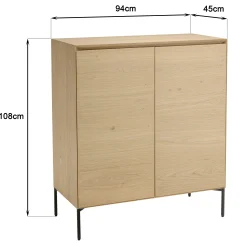 Buffet contemporain 2 portes bois couleur naturelle MAYENCE
