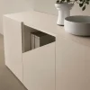 Buffet contemporain taupe à découpe centrale 160 cm LORA