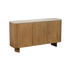 Buffet céramique et placage chêne 3 portes LARIO