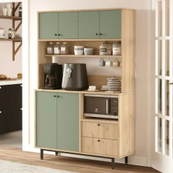 Buffet cuisine bohème niche micro-ondes L 120 cm JENA