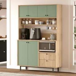 Buffet cuisine bohème niche micro-ondes L 120 cm JENA