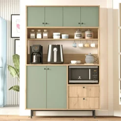 Buffet cuisine bohème niche micro-ondes L 120 cm JENA