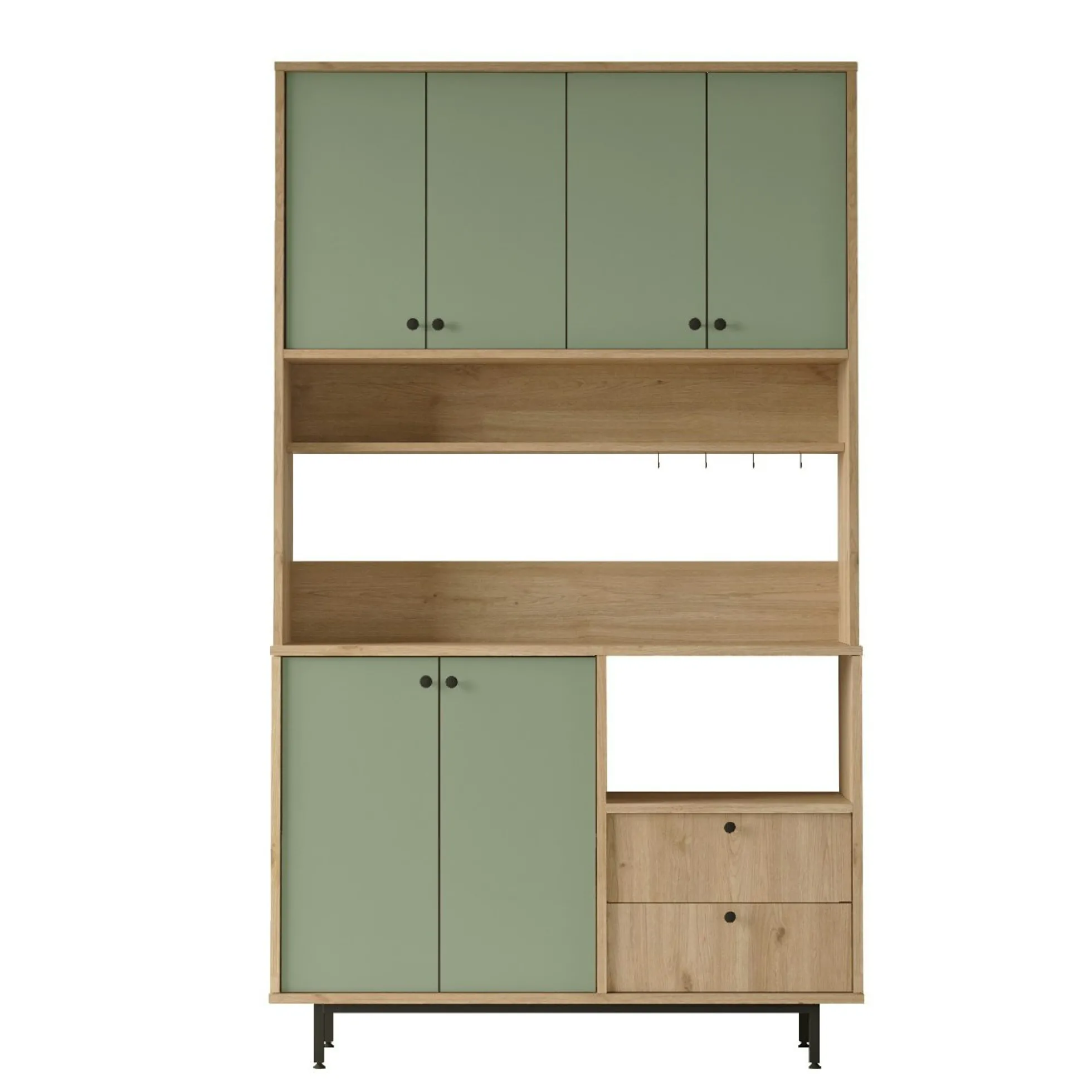 Buffet cuisine bohème niche micro-ondes H 205 cm JENA