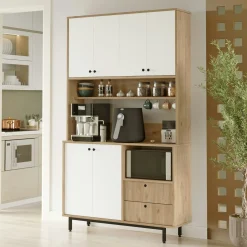 Buffet cuisine moderne niche micro-ondes H 205 cm JENA