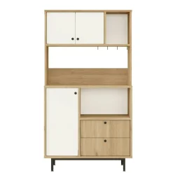 Buffet cuisine moderne niches micro-ondes et cafetière JENA