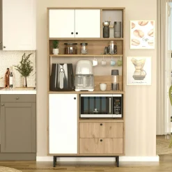 Buffet cuisine moderne niche micro-ondes H 180 cm JENA