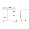Buffet cuisine 1 porte anthracite et niche micro-ondes JENA