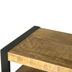 Buffet de salon bois métal à double plateau KARGO