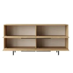 Buffet design moderne effet bois à ouverture frontale VAREN