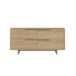Buffet design moderne effet bois à ouverture frontale VAREN