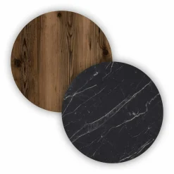 Buffet design moderne 4 portes, façade effet marbre noir UMEA