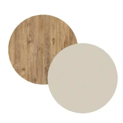 Buffet double plateau 4 portes décor pin et beige MARFA