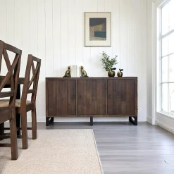 Buffet en bois brun recyclé 3 portes SAMOA