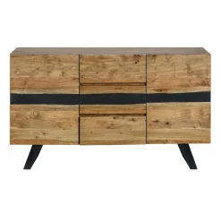 Buffet en bois d'acacia 2 portes 3 tiroirs CANYON