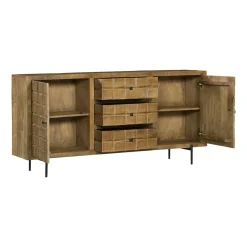 Buffet en bois 2 portes décor damier UDA