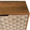 Buffet en bois 4 portes motifs graphiques KANHA