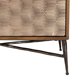 Buffet en bois 4 portes motifs graphiques KANHA