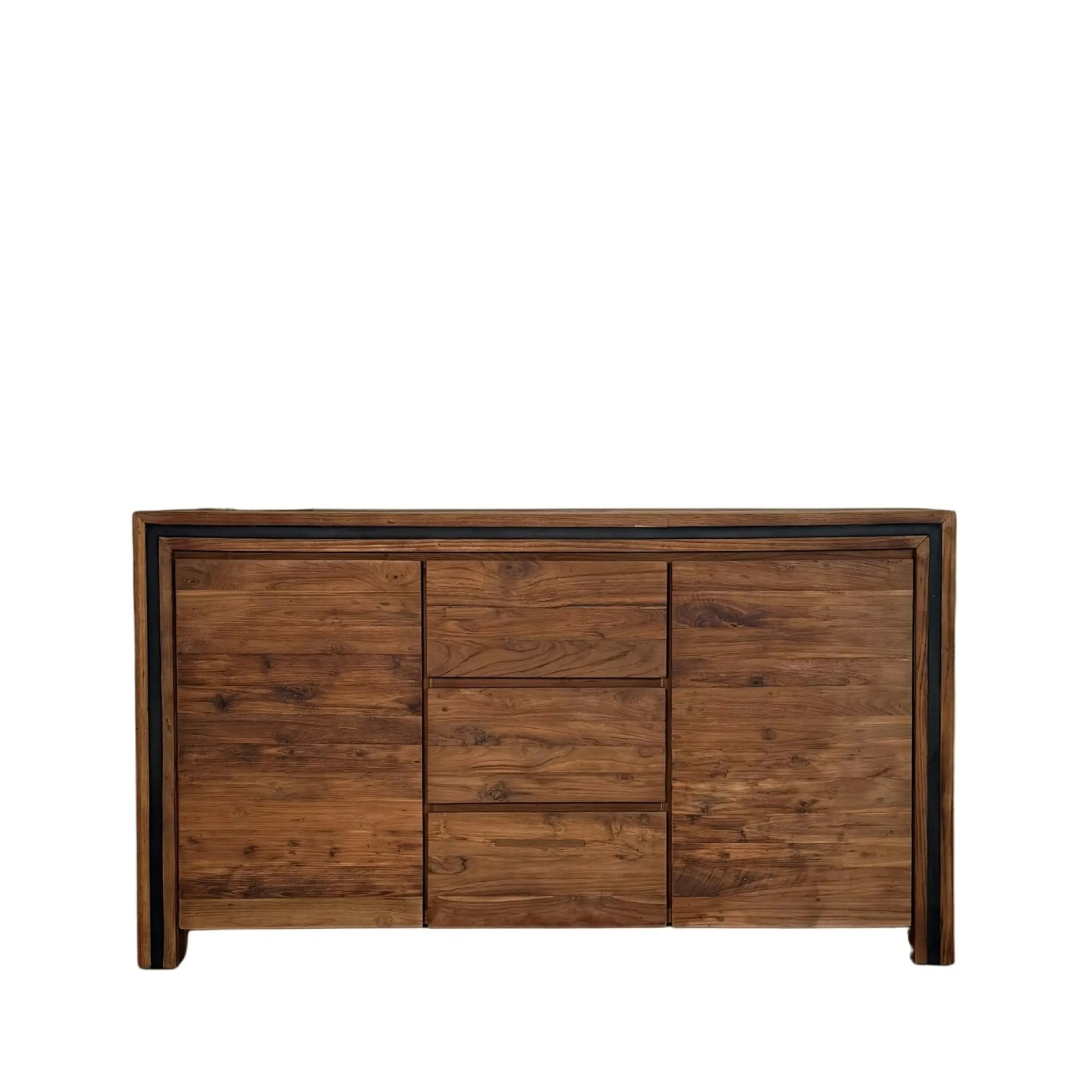 Buffet en bois recyclé de teck 2 portes 3 tiroirs VADOD