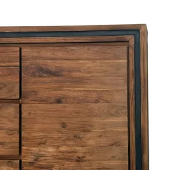 Buffet en bois recyclé de teck 2 portes 3 tiroirs VADOD