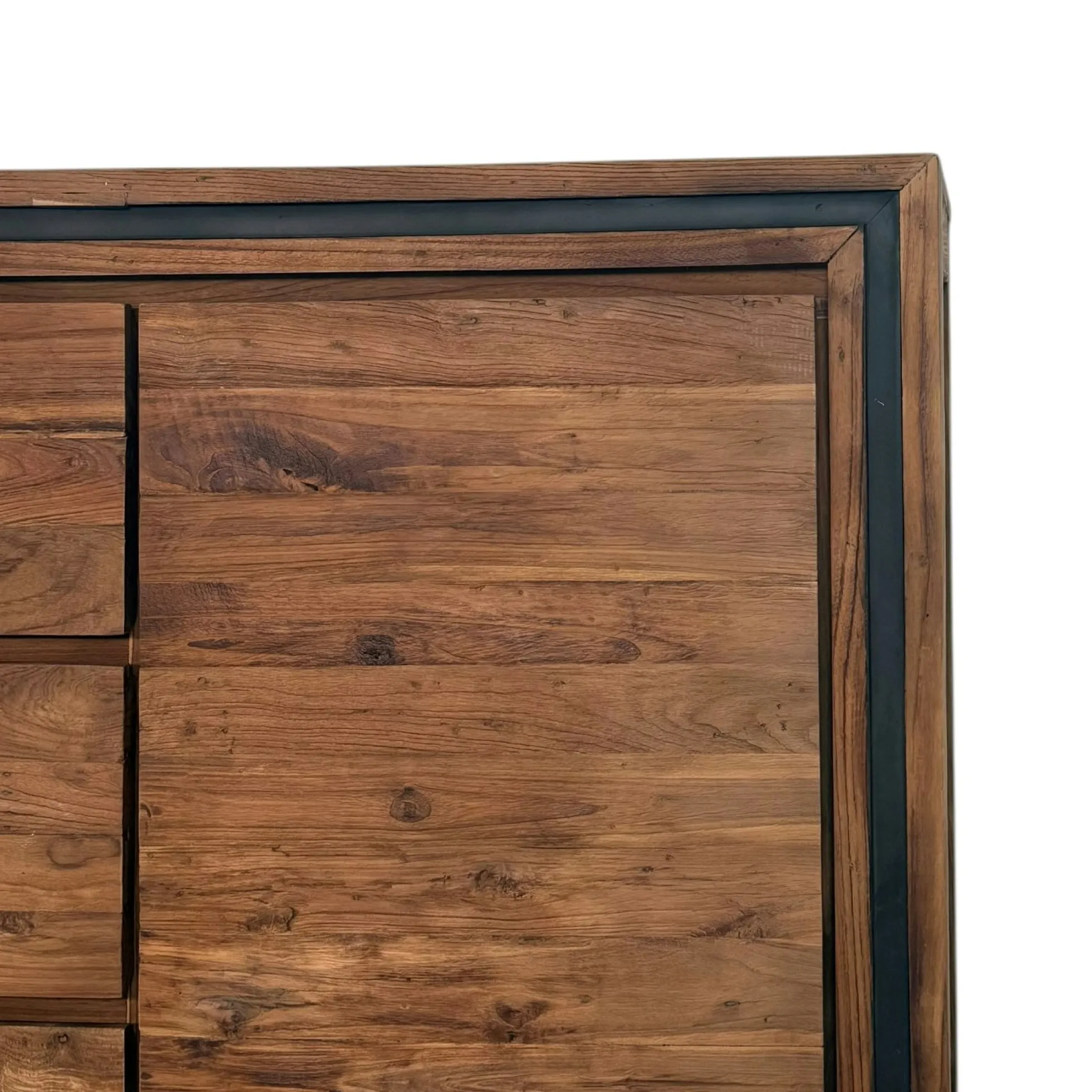 Buffet en bois recyclé de teck 2 portes 3 tiroirs VADOD