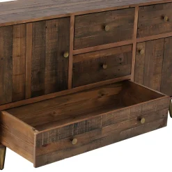 Buffet en bois recyclé piètement effet laiton vieilli ADÉLAÏDE