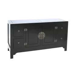 Buffet Enfilade Hévéa 2 portes, 4 tiroirs 137x45x76cm MAORI