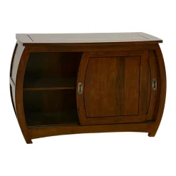 Buffet galbé Hévéa 2 portes coulissantes 110x50x72,4cm MAORI TRADITION