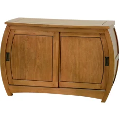 Buffet galbé Hévéa 2 portes coulissantes 110x50x72,4cm MAORI TRADITION