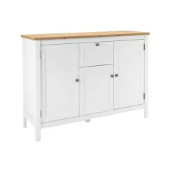 Buffet haut blanc 3 portes 1 tiroir VENZA