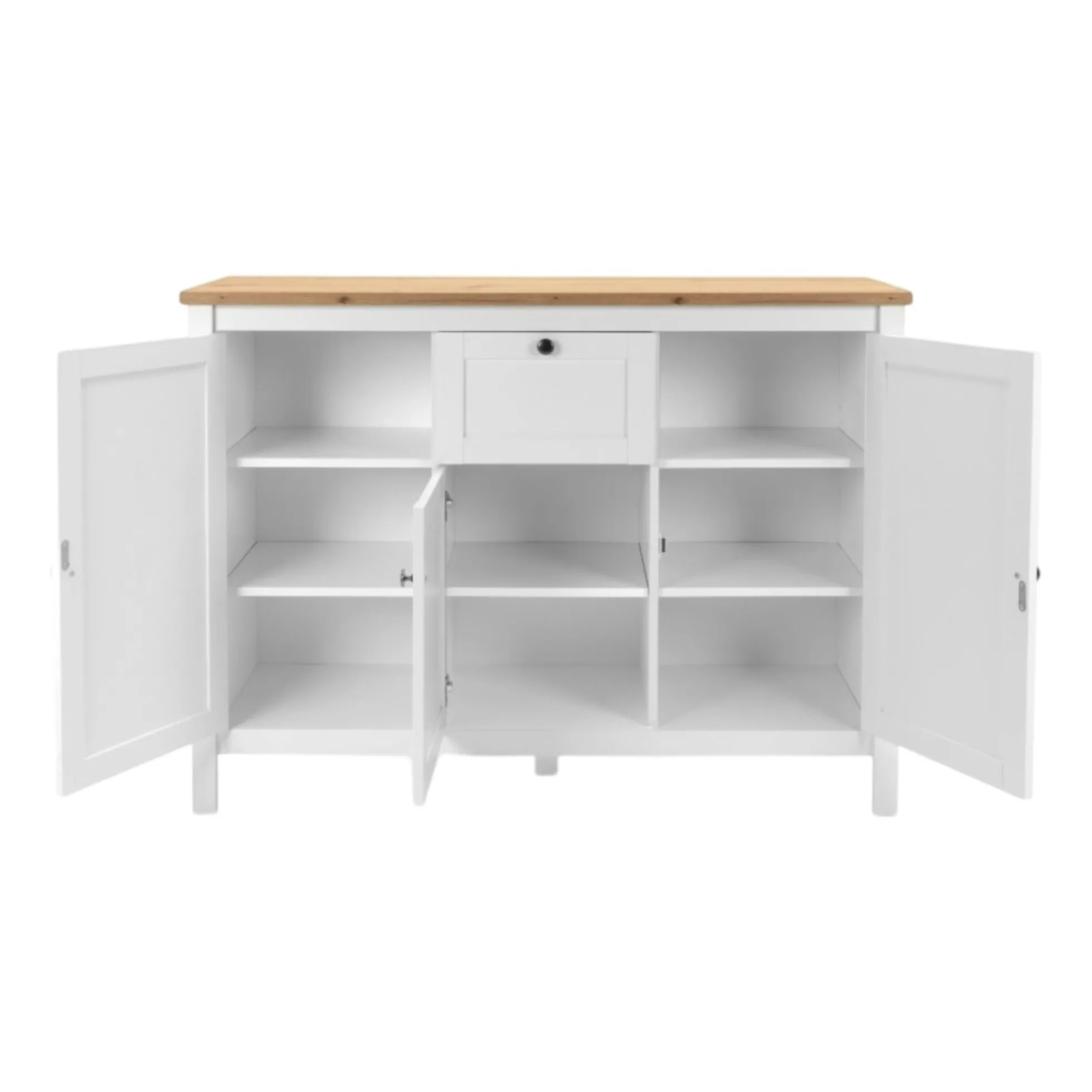 Buffet haut blanc 3 portes 1 tiroir VENZA