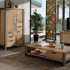Buffet haut bois de teck naturel CANADA