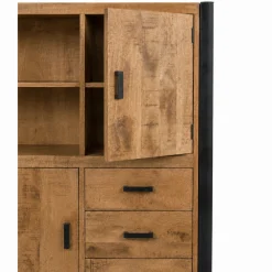 Buffet haut bois métal 2 portes KARGO