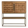 Buffet haut 105,5 cm 2 portes en teck recyclé sur pied SWING